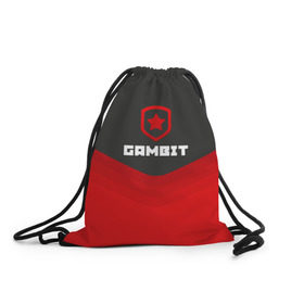 Рюкзак-мешок 3D с принтом Gambit Gaming Uniform в Екатеринбурге, 100% полиэстер | плотность ткани — 200 г/м2, размер — 35 х 45 см; лямки — толстые шнурки, застежка на шнуровке, без карманов и подкладки | counter strike | cs go | gambit | swat | terrorist | гамбит | контр страйк | кс го | спецназ