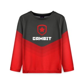 Детский лонгслив 3D с принтом Gambit Gaming Uniform в Екатеринбурге, 100% полиэстер | длинные рукава, круглый вырез горловины, полуприлегающий силуэт
 | counter strike | cs go | gambit | swat | terrorist | гамбит | контр страйк | кс го | спецназ