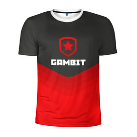 Мужская футболка 3D спортивная с принтом Gambit Gaming Uniform в Екатеринбурге, 100% полиэстер с улучшенными характеристиками | приталенный силуэт, круглая горловина, широкие плечи, сужается к линии бедра | Тематика изображения на принте: counter strike | cs go | gambit | swat | terrorist | гамбит | контр страйк | кс го | спецназ
