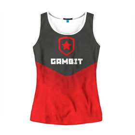 Женская майка 3D с принтом Gambit Gaming Uniform в Екатеринбурге, 100% полиэстер | круглая горловина, прямой силуэт, длина до линии бедра | counter strike | cs go | gambit | swat | terrorist | гамбит | контр страйк | кс го | спецназ