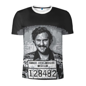 Мужская футболка 3D спортивная с принтом Pablo Escobar в Екатеринбурге, 100% полиэстер с улучшенными характеристиками | приталенный силуэт, круглая горловина, широкие плечи, сужается к линии бедра | Тематика изображения на принте: пабло | эскобар