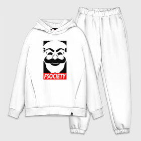 Мужской костюм хлопок OVERSIZE с принтом Fsociety в Екатеринбурге,  |  | mister | mr | robot | мистер | робот