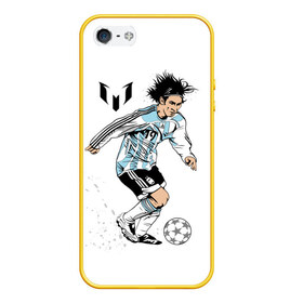Чехол для iPhone 5/5S матовый с принтом Messi в Екатеринбурге, Силикон | Область печати: задняя сторона чехла, без боковых панелей | barselona | messi | аргентина | барселона | испания | месси | мяч | футбол