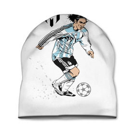 Шапка 3D с принтом Messi в Екатеринбурге, 100% полиэстер | универсальный размер, печать по всей поверхности изделия | Тематика изображения на принте: barselona | messi | аргентина | барселона | испания | месси | мяч | футбол