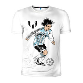 Мужская футболка 3D спортивная с принтом Messi в Екатеринбурге, 100% полиэстер с улучшенными характеристиками | приталенный силуэт, круглая горловина, широкие плечи, сужается к линии бедра | barselona | messi | аргентина | барселона | испания | месси | мяч | футбол
