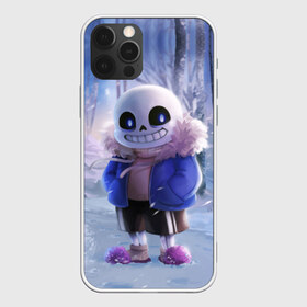 Чехол для iPhone 12 Pro Max с принтом Winter forest & Sans в Екатеринбурге, Силикон |  | sans | андертейл | подземелье | санс