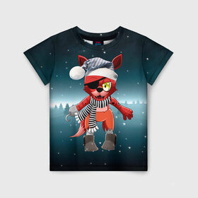 Детская футболка 3D с принтом Five Nights At Freddy`s в Екатеринбурге, 100% гипоаллергенный полиэфир | прямой крой, круглый вырез горловины, длина до линии бедер, чуть спущенное плечо, ткань немного тянется | fnaf | freddy | бонни | медведь | мишка | фнаф | фокси | фредди
