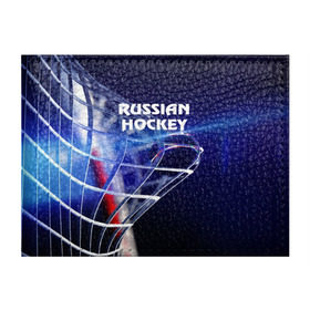 Обложка для студенческого билета с принтом Русский хоккей в Екатеринбурге, натуральная кожа | Размер: 11*8 см; Печать на всей внешней стороне | hockey | red machine | красная машина | кхл | русский | сборная россии | хоккей | шайба