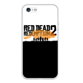 Чехол для iPhone 5/5S матовый с принтом Red Dead Redemption 2 в Екатеринбурге, Силикон | Область печати: задняя сторона чехла, без боковых панелей | rdr | rdr2 | red dead redemption 2 | rockstar | дикий запад | ковбои