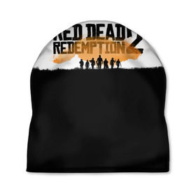 Шапка 3D с принтом Red Dead Redemption 2 в Екатеринбурге, 100% полиэстер | универсальный размер, печать по всей поверхности изделия | rdr | rdr2 | red dead redemption 2 | rockstar | дикий запад | ковбои