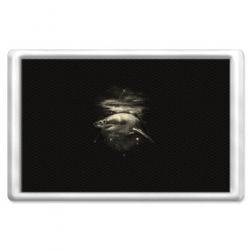 Магнит 45*70 с принтом Cosmic Shark в Екатеринбурге, Пластик | Размер: 78*52 мм; Размер печати: 70*45 | space | галактика | космос | рыба