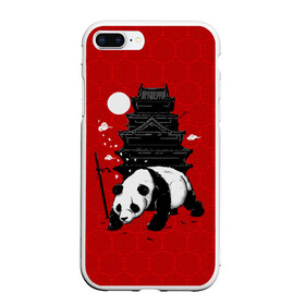 Чехол для iPhone 7Plus/8 Plus матовый с принтом Panda Warrior в Екатеринбурге, Силикон | Область печати: задняя сторона чехла, без боковых панелей | japan | panda | панда