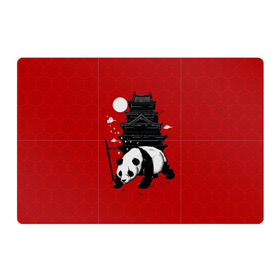 Магнитный плакат 3Х2 с принтом Panda Warrior в Екатеринбурге, Полимерный материал с магнитным слоем | 6 деталей размером 9*9 см | japan | panda | панда