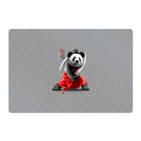 Магнитный плакат 3Х2 с принтом Master Panda в Екатеринбурге, Полимерный материал с магнитным слоем | 6 деталей размером 9*9 см | ninja | panda | ниндзя | панда