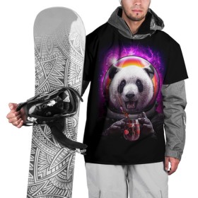 Накидка на куртку 3D с принтом Panda Cosmonaut в Екатеринбурге, 100% полиэстер |  | bear | galaxy | panda | space | star | астронавт | галактика | звезда | космонавт | космос | медведь | панда