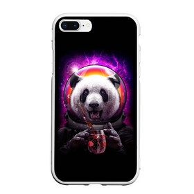 Чехол для iPhone 7Plus/8 Plus матовый с принтом Panda Cosmonaut в Екатеринбурге, Силикон | Область печати: задняя сторона чехла, без боковых панелей | Тематика изображения на принте: bear | galaxy | panda | space | star | астронавт | галактика | звезда | космонавт | космос | медведь | панда