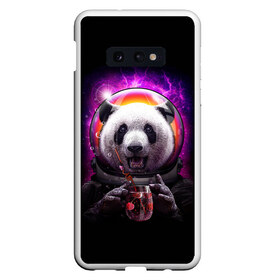 Чехол для Samsung S10E с принтом Panda Cosmonaut в Екатеринбурге, Силикон | Область печати: задняя сторона чехла, без боковых панелей | bear | galaxy | panda | space | star | астронавт | галактика | звезда | космонавт | космос | медведь | панда