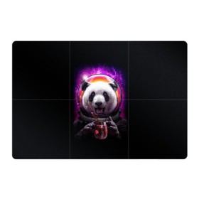 Магнитный плакат 3Х2 с принтом Panda Cosmonaut в Екатеринбурге, Полимерный материал с магнитным слоем | 6 деталей размером 9*9 см | bear | galaxy | panda | space | star | астронавт | галактика | звезда | космонавт | космос | медведь | панда