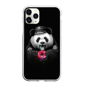 Чехол для iPhone 11 Pro Max матовый с принтом Donut Panda в Екатеринбурге, Силикон |  | Тематика изображения на принте: bear | donut | panda | police | коп | медведь | панда | пончик