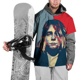Накидка на куртку 3D с принтом Kurt Cobain в Екатеринбурге, 100% полиэстер |  | curt | hope | kobain | nirvana | кобейн | курт | нирвана