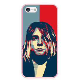 Чехол для iPhone 5/5S матовый с принтом Kurt Cobain в Екатеринбурге, Силикон | Область печати: задняя сторона чехла, без боковых панелей | curt | hope | kobain | nirvana | кобейн | курт | нирвана