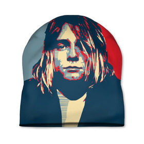 Шапка 3D с принтом Kurt Cobain в Екатеринбурге, 100% полиэстер | универсальный размер, печать по всей поверхности изделия | curt | hope | kobain | nirvana | кобейн | курт | нирвана
