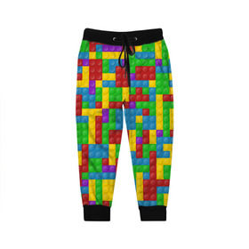 Детские брюки 3D с принтом Лего в Екатеринбурге, 100% полиэстер | манжеты по низу, эластичный пояс регулируется шнурком, по бокам два кармана без застежек, внутренняя часть кармана из мелкой сетки | дети | конструктор | лего
