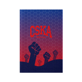 Обложка для паспорта матовая кожа с принтом CSKA Msk в Екатеринбурге, натуральная матовая кожа | размер 19,3 х 13,7 см; прозрачные пластиковые крепления | moscow | москва | цска