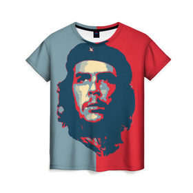 Женская футболка 3D с принтом Che Guevara в Екатеринбурге, 100% полиэфир ( синтетическое хлопкоподобное полотно) | прямой крой, круглый вырез горловины, длина до линии бедер | че гевара