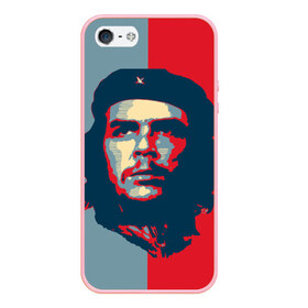Чехол для iPhone 5/5S матовый с принтом Che Guevara в Екатеринбурге, Силикон | Область печати: задняя сторона чехла, без боковых панелей | че гевара