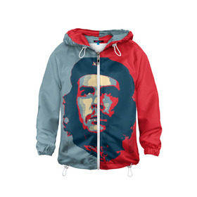 Детская ветровка 3D с принтом Che Guevara в Екатеринбурге, 100% полиэстер | подол и капюшон оформлены резинкой с фиксаторами, по бокам два кармана без застежек, один потайной карман на груди | Тематика изображения на принте: че гевара