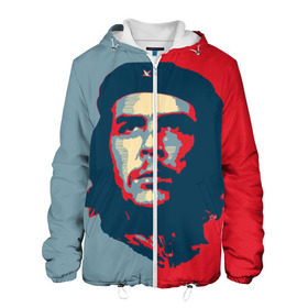 Мужская куртка 3D с принтом Che Guevara в Екатеринбурге, ткань верха — 100% полиэстер, подклад — флис | прямой крой, подол и капюшон оформлены резинкой с фиксаторами, два кармана без застежек по бокам, один большой потайной карман на груди. Карман на груди застегивается на липучку | Тематика изображения на принте: че гевара