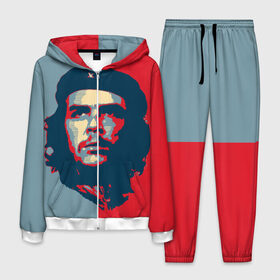 Мужской костюм 3D с принтом Che Guevara в Екатеринбурге, 100% полиэстер | Манжеты и пояс оформлены тканевой резинкой, двухслойный капюшон со шнурком для регулировки, карманы спереди | Тематика изображения на принте: че гевара