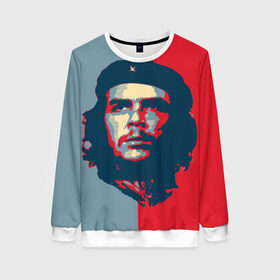 Женский свитшот 3D с принтом Che Guevara в Екатеринбурге, 100% полиэстер с мягким внутренним слоем | круглый вырез горловины, мягкая резинка на манжетах и поясе, свободная посадка по фигуре | че гевара