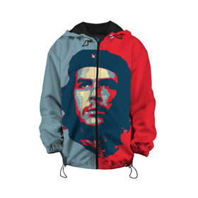 Детская куртка 3D с принтом Che Guevara в Екатеринбурге, 100% полиэстер | застежка — молния, подол и капюшон оформлены резинкой с фиксаторами, по бокам — два кармана без застежек, один потайной карман на груди, плотность верхнего слоя — 90 г/м2; плотность флисового подклада — 260 г/м2 | че гевара
