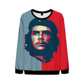 Мужской свитшот 3D с принтом Che Guevara в Екатеринбурге, 100% полиэстер с мягким внутренним слоем | круглый вырез горловины, мягкая резинка на манжетах и поясе, свободная посадка по фигуре | Тематика изображения на принте: че гевара