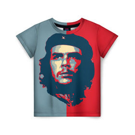 Детская футболка 3D с принтом Che Guevara в Екатеринбурге, 100% гипоаллергенный полиэфир | прямой крой, круглый вырез горловины, длина до линии бедер, чуть спущенное плечо, ткань немного тянется | че гевара