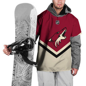 Накидка на куртку 3D с принтом Arizona Coyotes в Екатеринбурге, 100% полиэстер |  | Тематика изображения на принте: america | canada | hockey | nhl | usa | америка | аризона | канада | койотис | лед | нхл | сша | хоккей