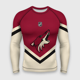 Мужской рашгард 3D с принтом Arizona Coyotes в Екатеринбурге,  |  | america | canada | hockey | nhl | usa | америка | аризона | канада | койотис | лед | нхл | сша | хоккей