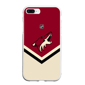 Чехол для iPhone 7Plus/8 Plus матовый с принтом Arizona Coyotes в Екатеринбурге, Силикон | Область печати: задняя сторона чехла, без боковых панелей | america | canada | hockey | nhl | usa | америка | аризона | канада | койотис | лед | нхл | сша | хоккей