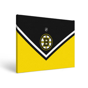 Холст прямоугольный с принтом Boston Bruins в Екатеринбурге, 100% ПВХ |  | america | canada | hockey | nhl | usa | америка | бостон | брюинз | канада | лед | нхл | сша | хоккей