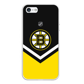 Чехол для iPhone 5/5S матовый с принтом Boston Bruins в Екатеринбурге, Силикон | Область печати: задняя сторона чехла, без боковых панелей | america | canada | hockey | nhl | usa | америка | бостон | брюинз | канада | лед | нхл | сша | хоккей