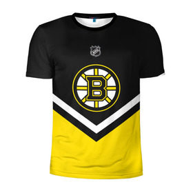 Мужская футболка 3D спортивная с принтом Boston Bruins в Екатеринбурге, 100% полиэстер с улучшенными характеристиками | приталенный силуэт, круглая горловина, широкие плечи, сужается к линии бедра | america | canada | hockey | nhl | usa | америка | бостон | брюинз | канада | лед | нхл | сша | хоккей