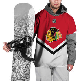 Накидка на куртку 3D с принтом Chicago Blackhawks в Екатеринбурге, 100% полиэстер |  | america | canada | hockey | nhl | usa | америка | блэкхокс | канада | лед | нхл | сша | хоккей | чикаго