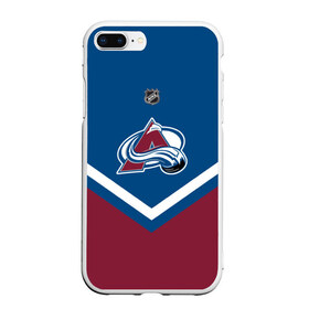 Чехол для iPhone 7Plus/8 Plus матовый с принтом Colorado Avalanche в Екатеринбурге, Силикон | Область печати: задняя сторона чехла, без боковых панелей | america | canada | hockey | nhl | usa | америка | канада | колорадо | лед | нхл | сша | хоккей | эвеланш