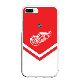 Чехол для iPhone 7Plus/8 Plus матовый с принтом Detroit Red Wings в Екатеринбурге, Силикон | Область печати: задняя сторона чехла, без боковых панелей | america | canada | hockey | nhl | usa | америка | детройт | канада | лед | нхл | ред | сша | уингз | хоккей
