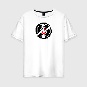 Женская футболка хлопок Oversize с принтом Dave Striders logo в Екатеринбурге, 100% хлопок | свободный крой, круглый ворот, спущенный рукав, длина до линии бедер
 | homestuck | strider | t shirt_logo | дейв_страйдер | страйдер | хоумстак
