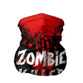 Бандана-труба 3D с принтом Zombie Killer в Екатеринбурге, 100% полиэстер, ткань с особыми свойствами — Activecool | плотность 150‒180 г/м2; хорошо тянется, но сохраняет форму | Тематика изображения на принте: blood | dark | killer | monster | zombie | зомби | кровь | монстр | нечисть