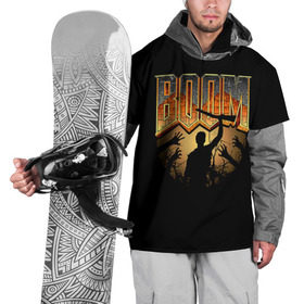 Накидка на куртку 3D с принтом Zombie Boom в Екатеринбурге, 100% полиэстер |  | doom | зомби