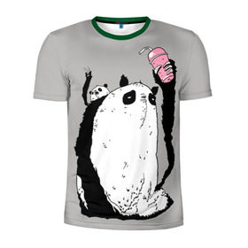 Мужская футболка 3D спортивная с принтом panda в Екатеринбурге, 100% полиэстер с улучшенными характеристиками | приталенный силуэт, круглая горловина, широкие плечи, сужается к линии бедра | Тематика изображения на принте: dd | drop dead | dropdead | panda